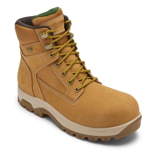 DUNHAM | MEN'S 8000WORKS WATERPROOF SAFETY PLAIN TOE BOOT-WHEAT NUBUCK - Click Image to Close