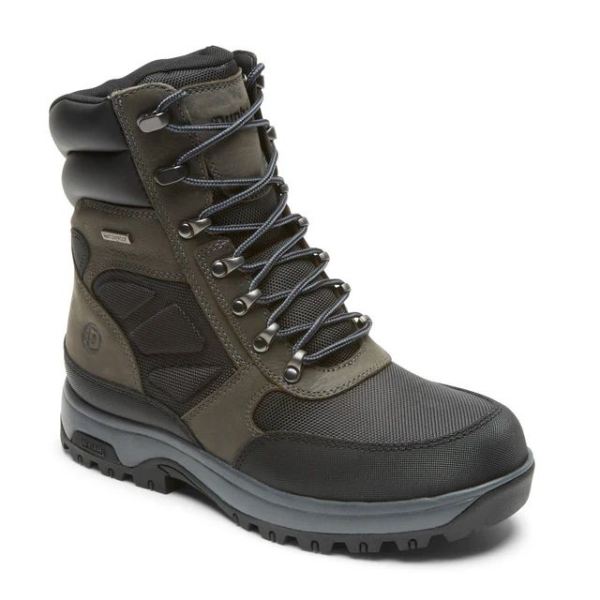 DUNHAM | MEN'S 8000WORKS WATERPROOF 8-INCH UBAL BOOT-BLACK/CASTLEROCK