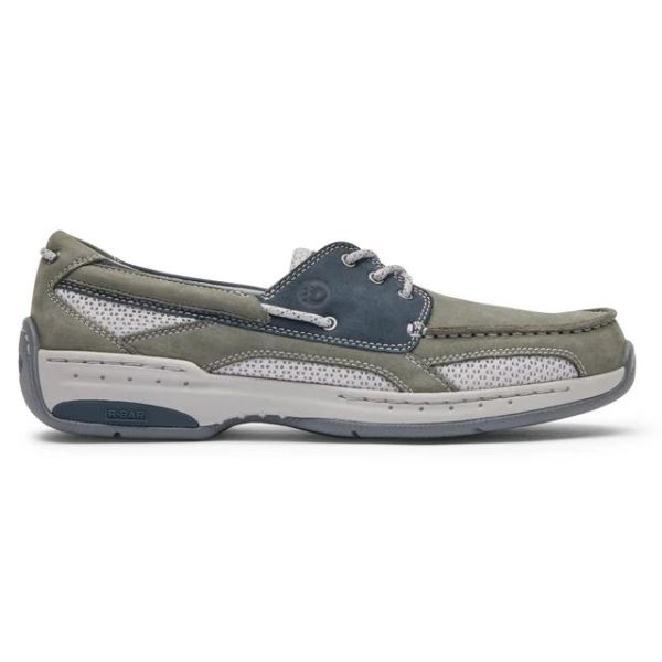 DUNHAM | MEN'S CAPTAIN BOAT SHOE-GREY/NAVY NUBUCK