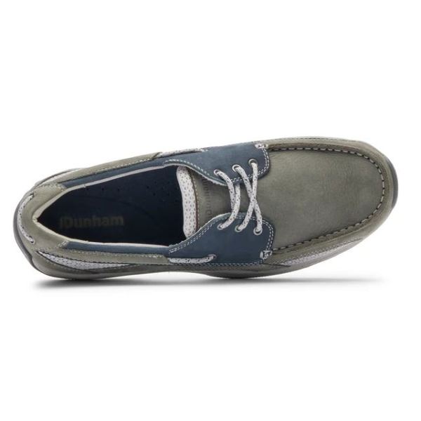 DUNHAM | MEN'S CAPTAIN BOAT SHOE-GREY/NAVY NUBUCK