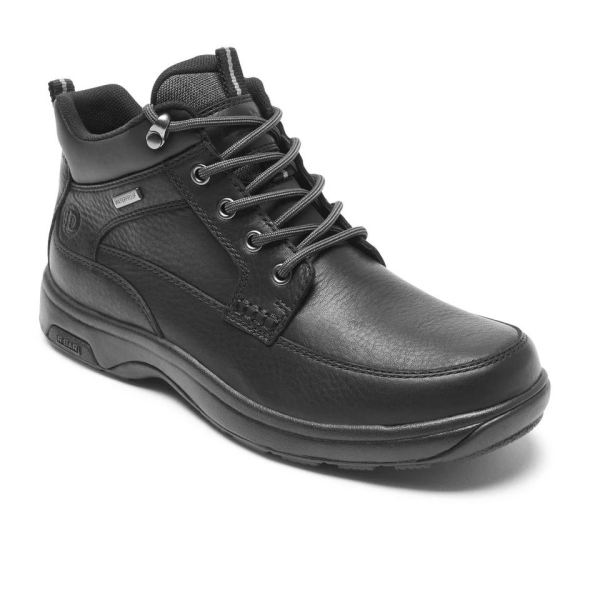 DUNHAM | MEN'S 8000 WATERPROOF MID BOOT-BLACK LEATHER - Click Image to Close