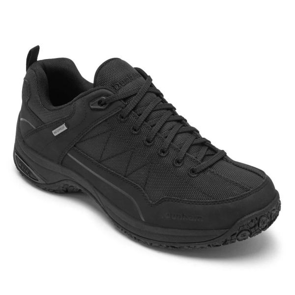 DUNHAM | MEN'S CLOUD PLUS WATERPROOF LACE-UP TREKKER-BLACK