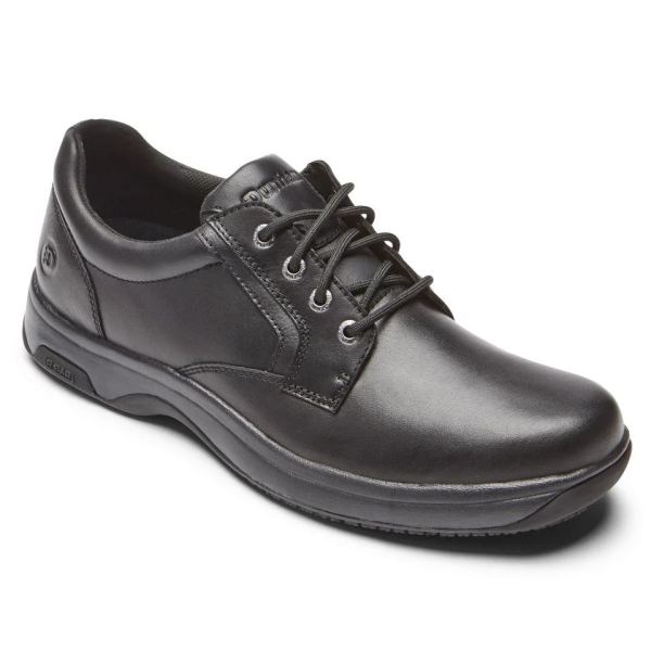 DUNHAM | MEN'S 8000 SERVICE PLAIN TOE OXFORD-BLACK