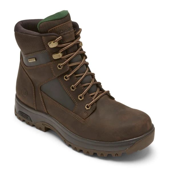 DUNHAM | MEN'S 8000WORKS WATERPROOF 6-INCH PLAIN TOE BOOT-BROWN LEATHER - Click Image to Close