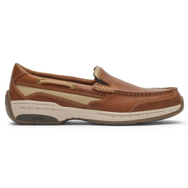 DUNHAM | MEN'S CAPTAIN VENETIAN BOAT SHOE-TAN LEA