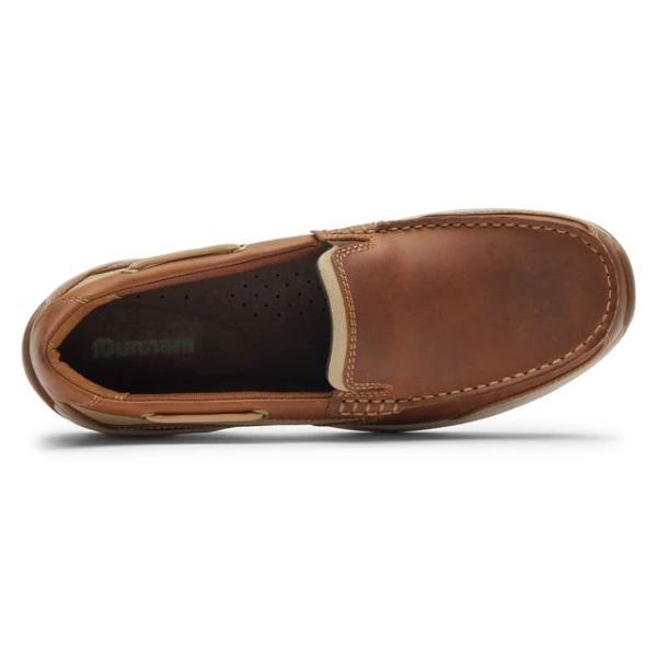 DUNHAM | MEN'S CAPTAIN VENETIAN BOAT SHOE-TAN LEA