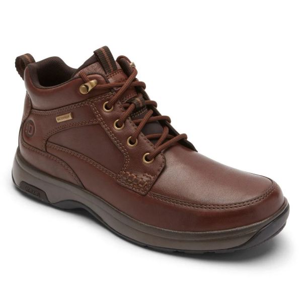 DUNHAM | MEN'S 8000 WATERPROOF MID BOOT-DARK BROWN LEATHER - Click Image to Close