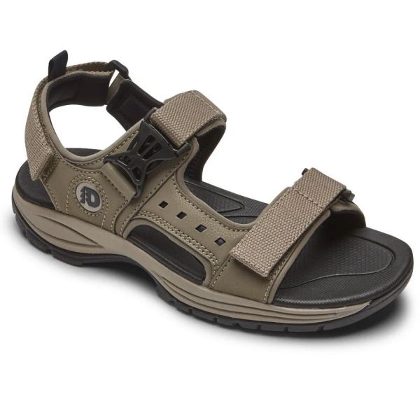 DUNHAM | MEN'S NOLAN WATER-FRIENDLY SANDAL-TAUPE - Click Image to Close