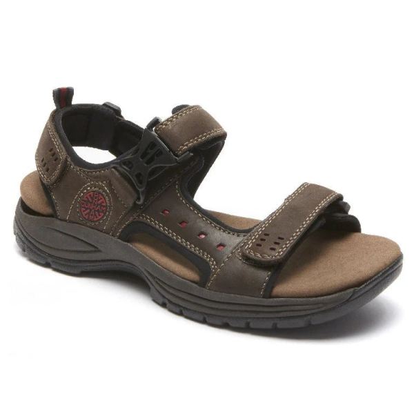 DUNHAM | MEN'S NOLAN ADJUSTABLE SANDAL-BROWN - Click Image to Close