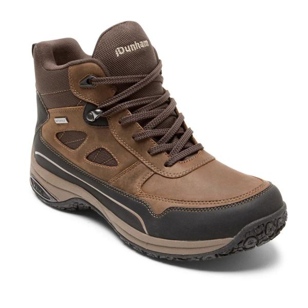 DUNHAM | MEN'S CLOUD PLUS MID II WATERPROOF BOOT-BROWN LEATHER