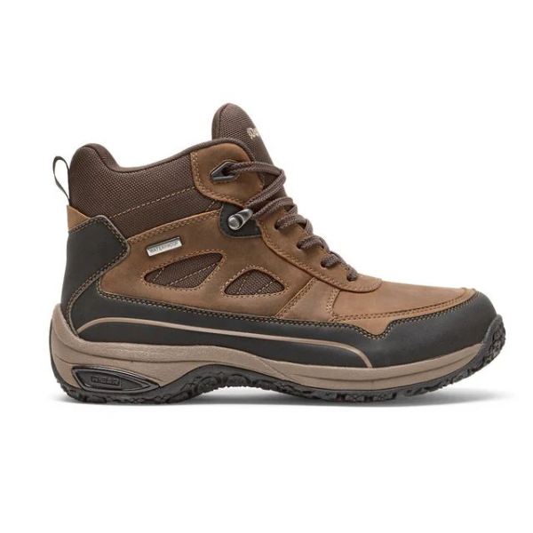 DUNHAM | MEN'S CLOUD PLUS MID II WATERPROOF BOOT-BROWN LEATHER