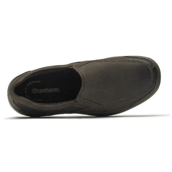 DUNHAM | MEN'S BATTERY PARK SLIP-ON CASUAL SHOE-BROWN NUBUCK