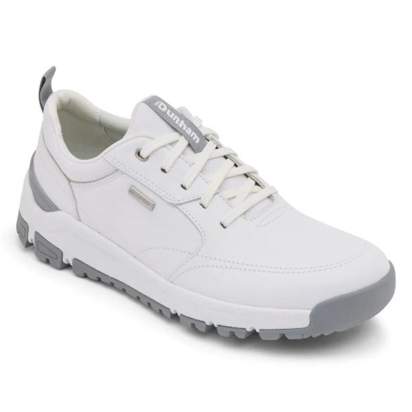 DUNHAM | MEN'S GLASTONBURY WATERPROOF UBAL WALKING SHOE-WHITE LEATHER/SUEDE