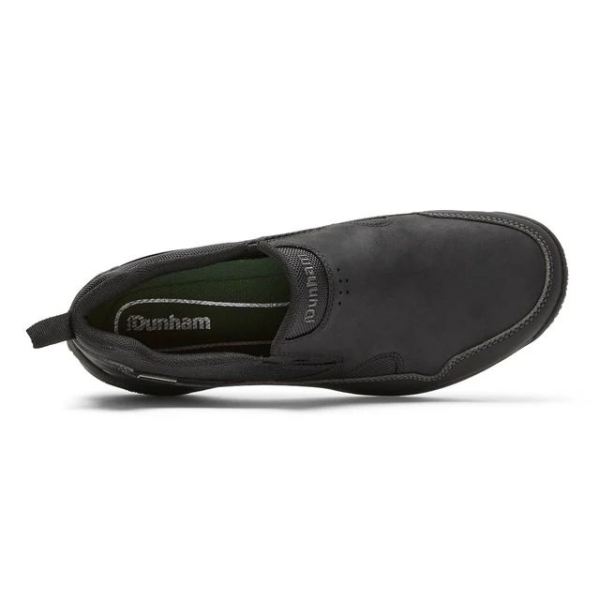 DUNHAM | MEN'S CLOUD PLUS WATERPROOF SLIP-ON SHOE-BLACK LEATHER